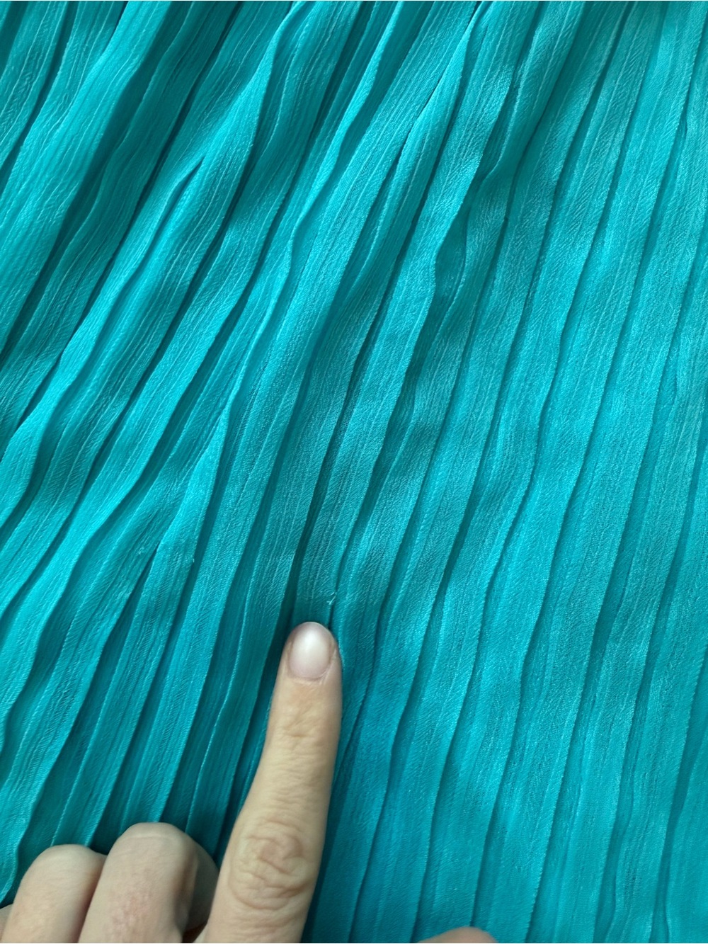 BeBop Aqua Pleated Spaghetti Strap Dress / Size Medium Blue Sundress - Picture 6 of 7
